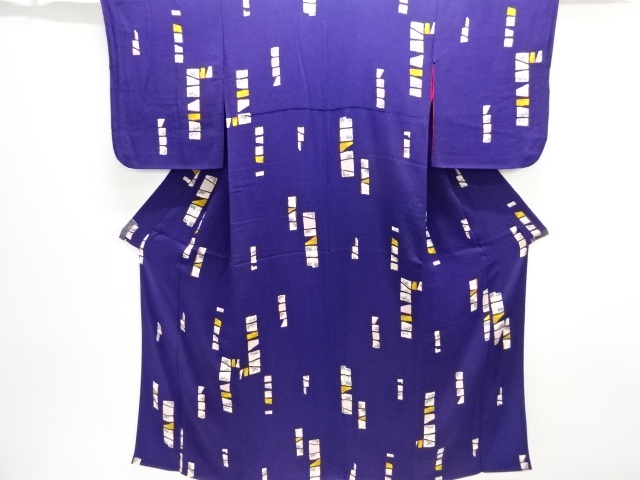 JAPANESE KIMONO / ANTIQUE NISHIKI KIMONO FOR SUMMER ABSTRACT PATTERN K